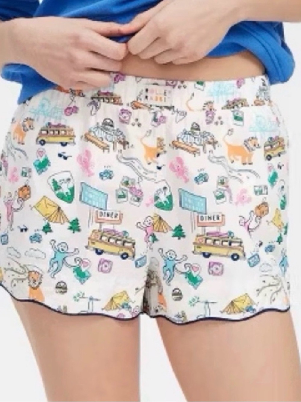 Roller Rabbit Printed White Women’s Lounge Shorts